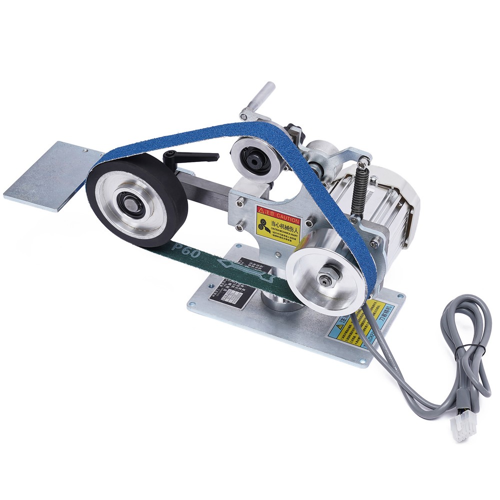 110V 550W 1x30"Belt Sander + Motor Polishing Sharpener Fixed Angle Grinder Tool