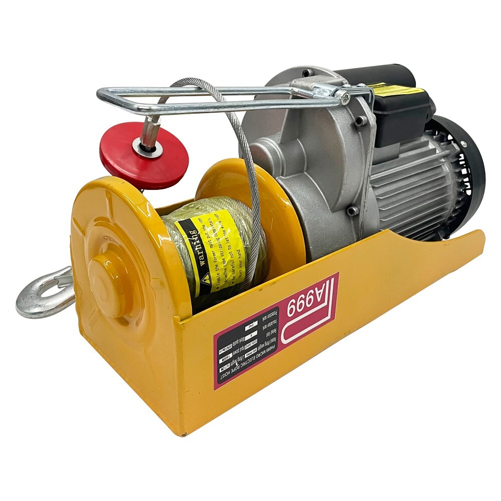 1000KG Multi-function Electric Hoist Mini Small Wire Rope Winch 2000LB