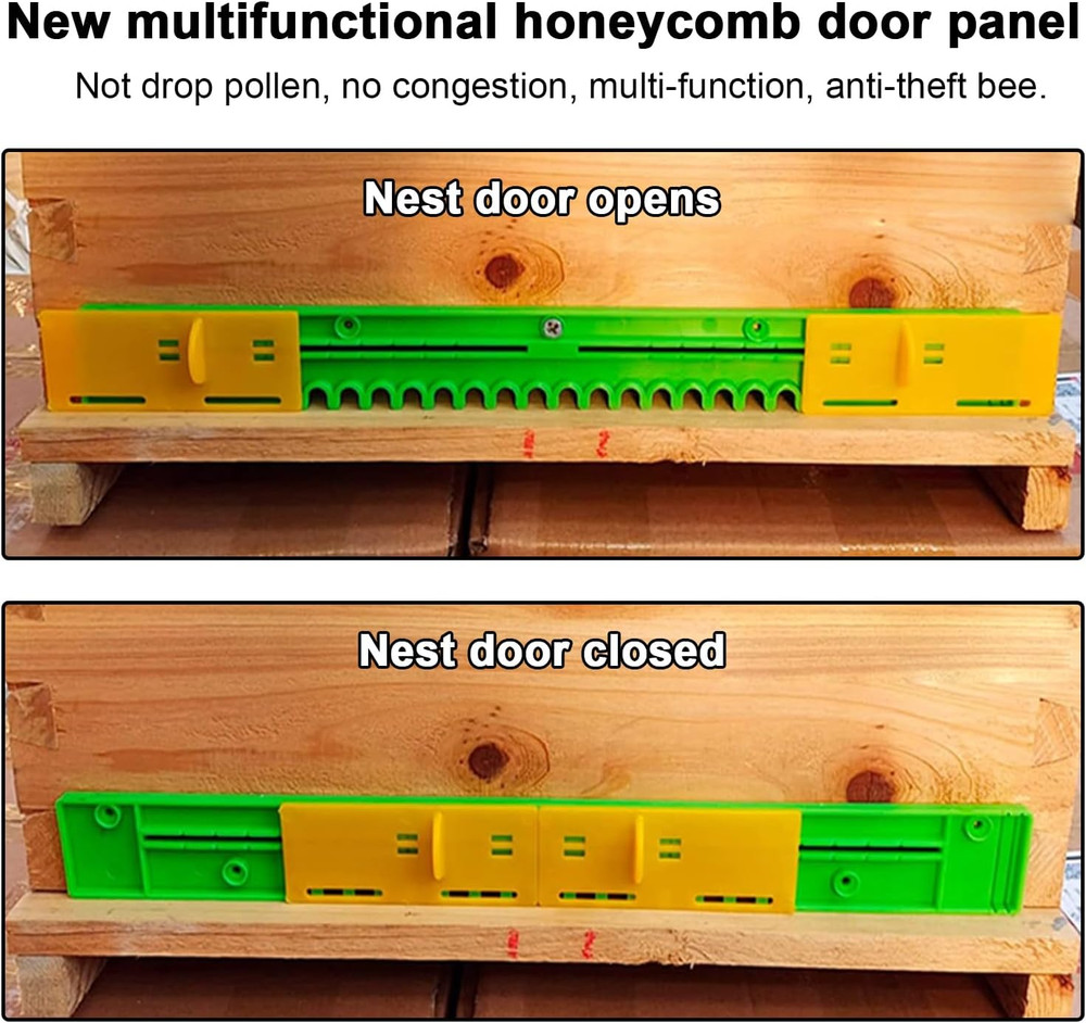 Bee Hive Entrance Reducer 6 Pack, Adjustable Plastic Mouse Guard, 10 Frame