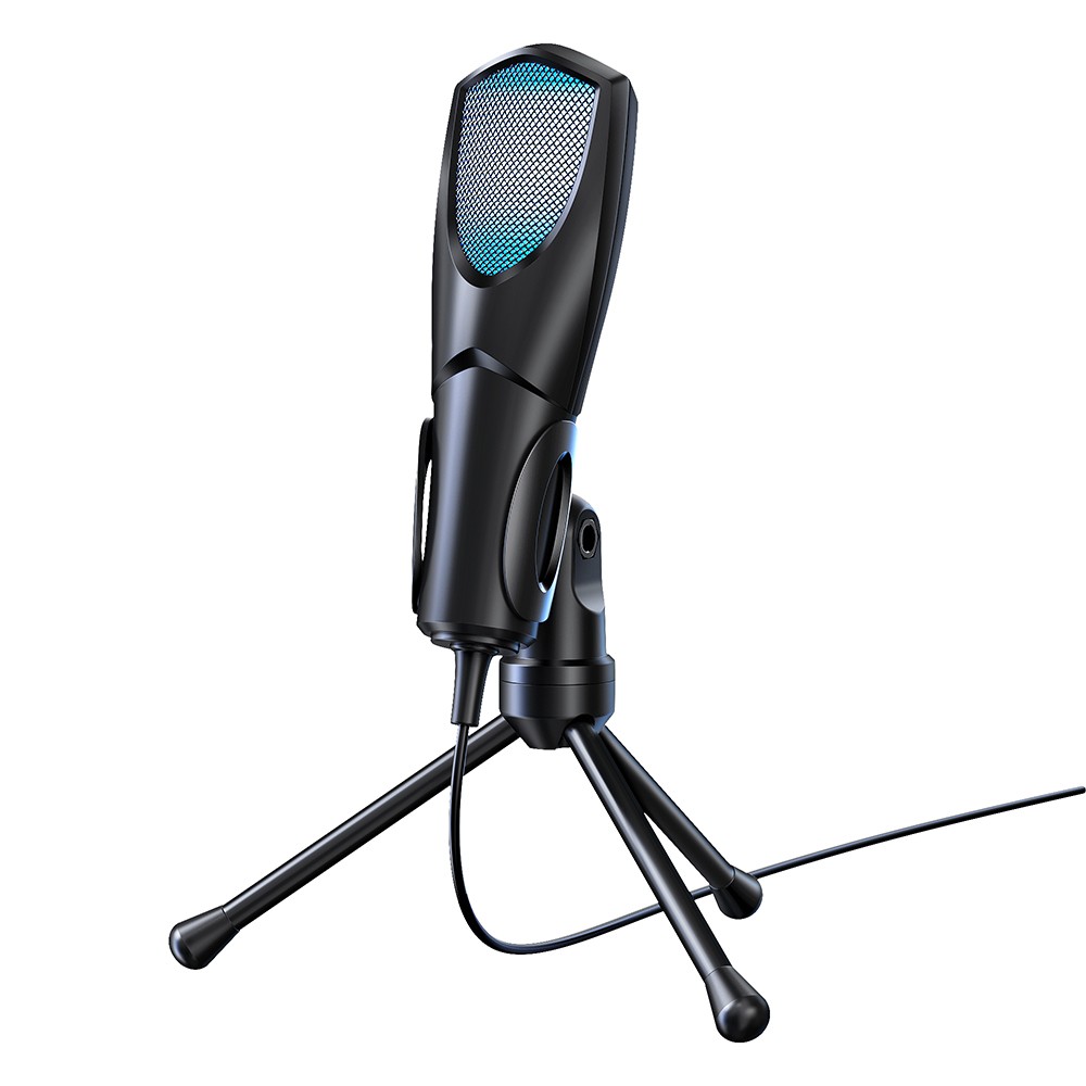 Direct Plug USB Condenser Microphone Adjustable Tripod RGB Record/Gaming/Singing
