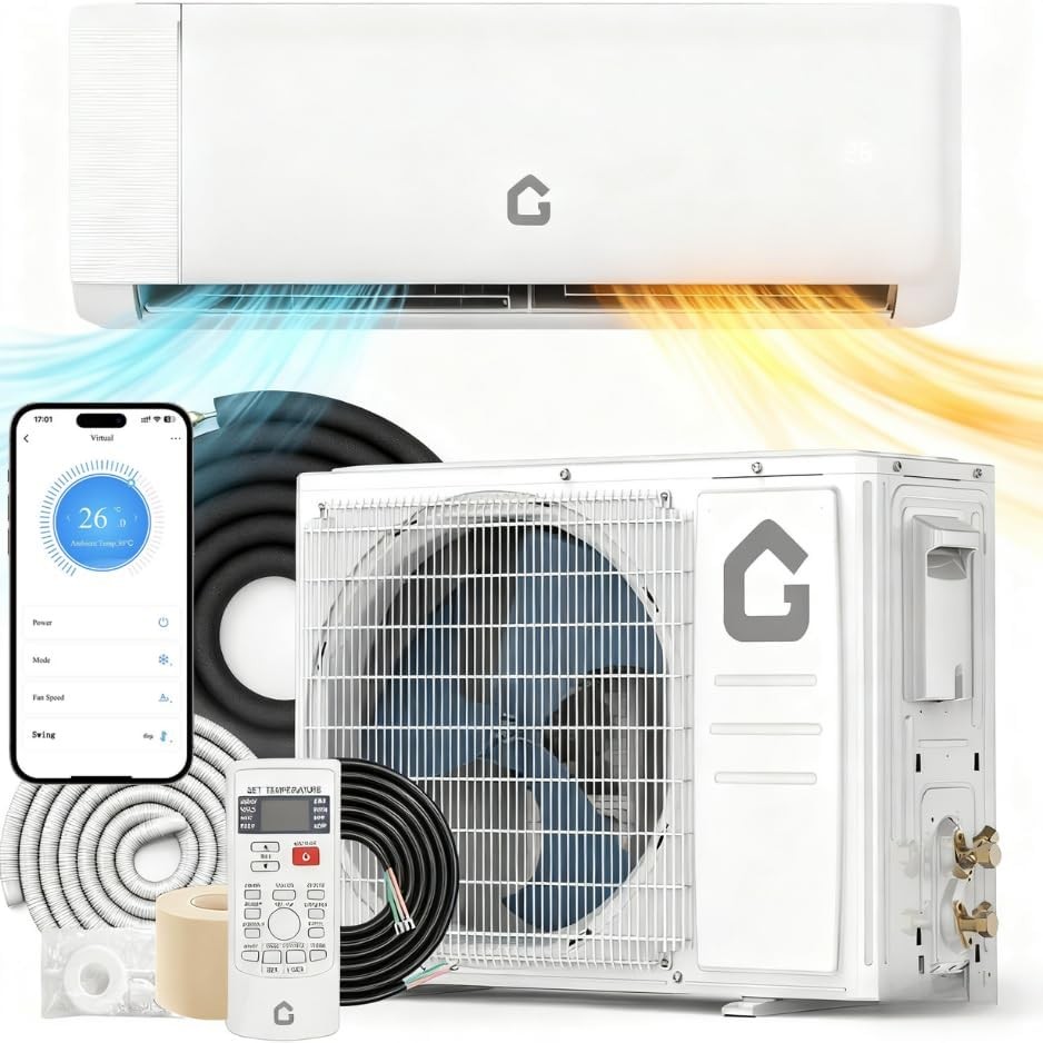 12000BTU Ductless Mini Split Air Conditioner SEER 22 Heating & Cooling Systems