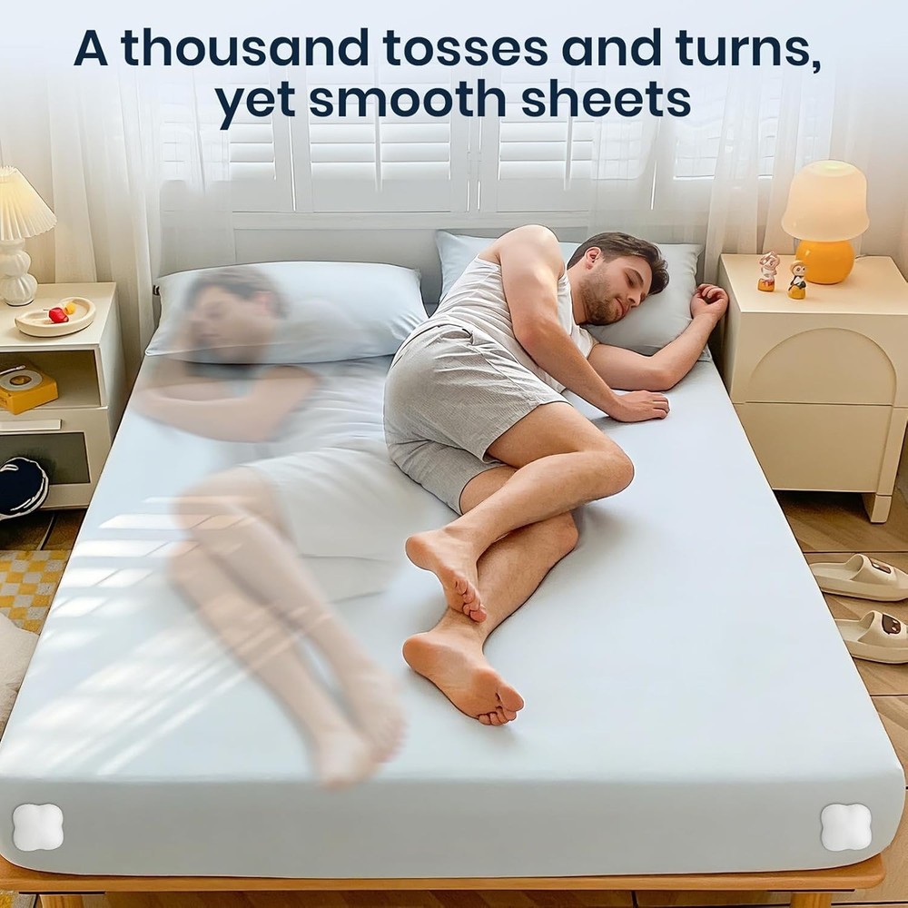 Universal Fit Bed Sheet Grippers - Easy Installation with Safety Features