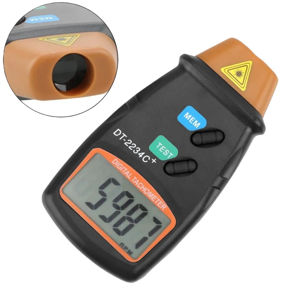 Non Contact Tachometer Digital for Motor RPM with Memory Function LCD Screen