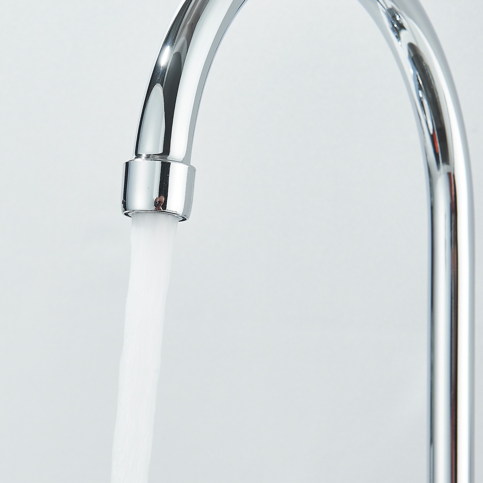 Chrome High Arc Kitchen Faucet 8 inch Centerset 3 Hole 2 Handle Sink Mixer Taps