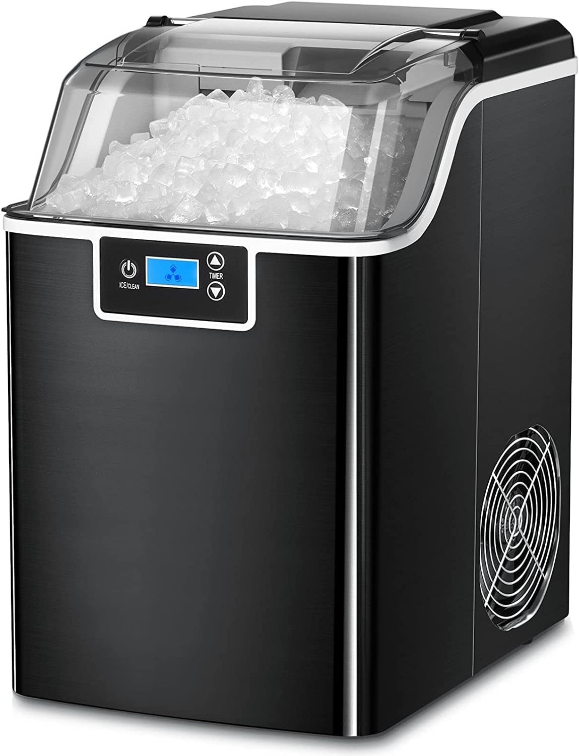 Nugget Ice Maker Countertop Machine Pellet Ice Portable Self-Cleaning 44LBS/24H