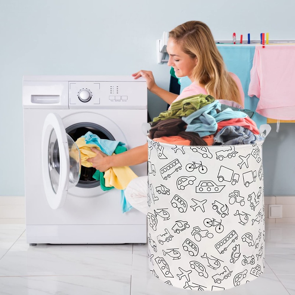RoyBoder Collapsible Laundry Basket in Large, Hamper-Bathroom-003