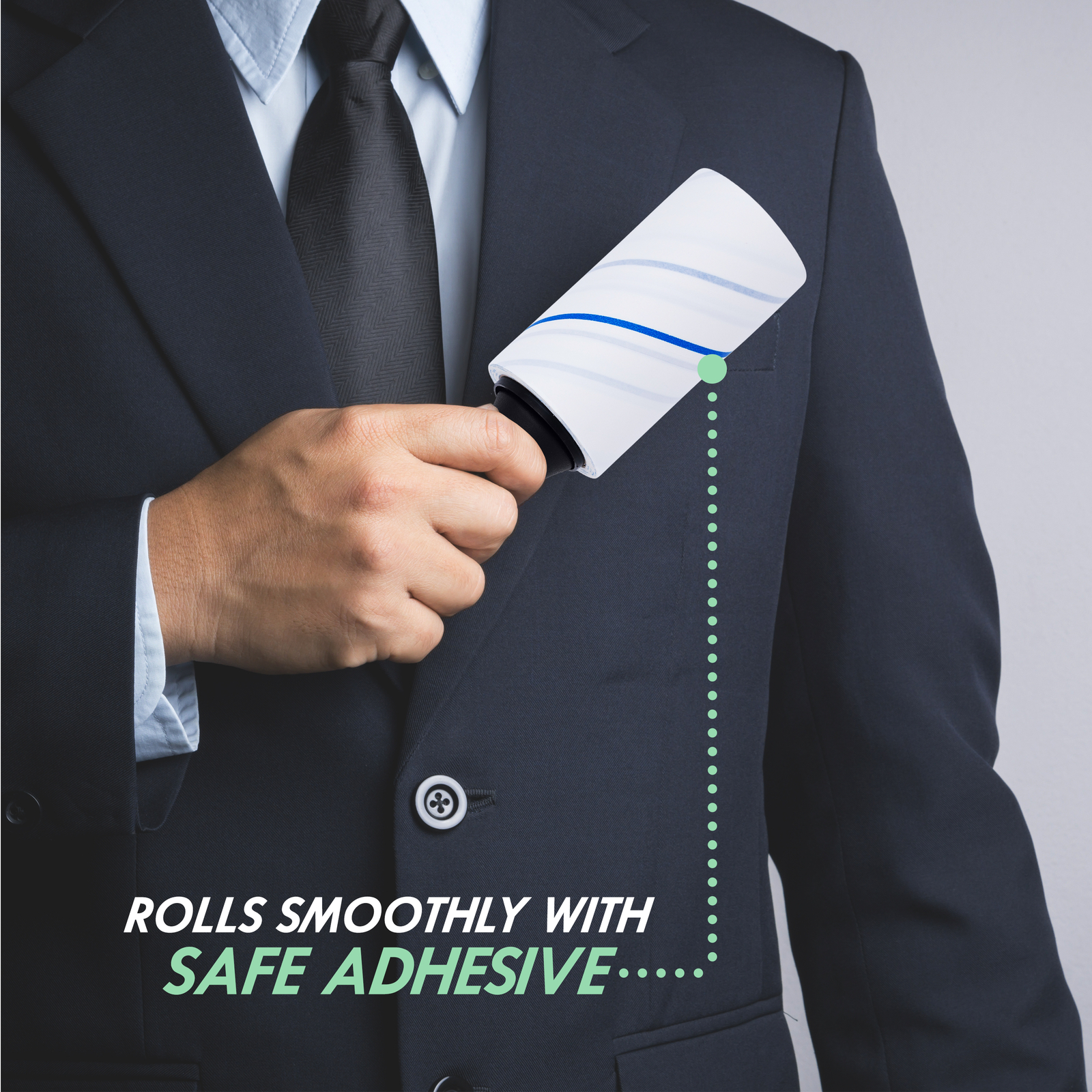 Elitra Extra Sticky Lint Roller Lightweight Handle + 4 Refill Packs (450 Sheets)