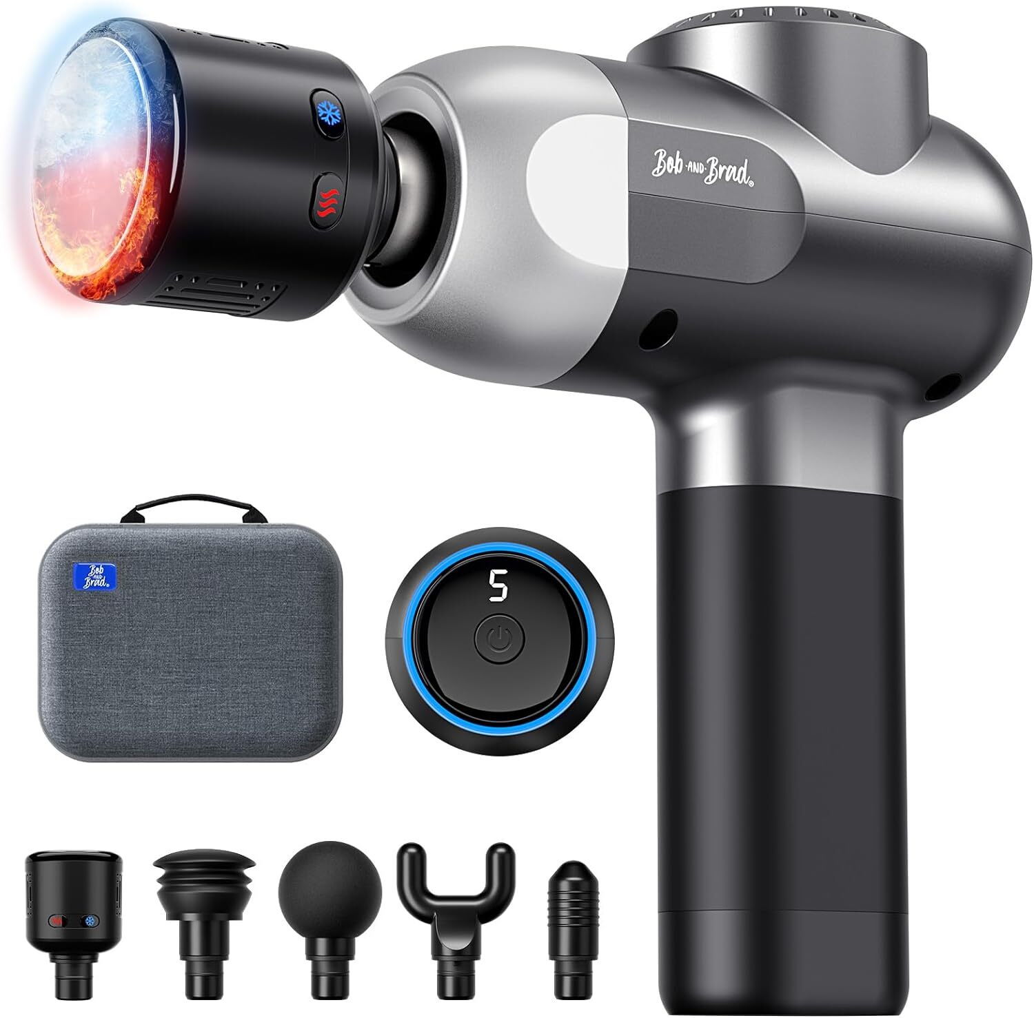 BOB AND BRAD C2 Pro Massage Gun with Heat & Cold Therapy Electric Back Massager