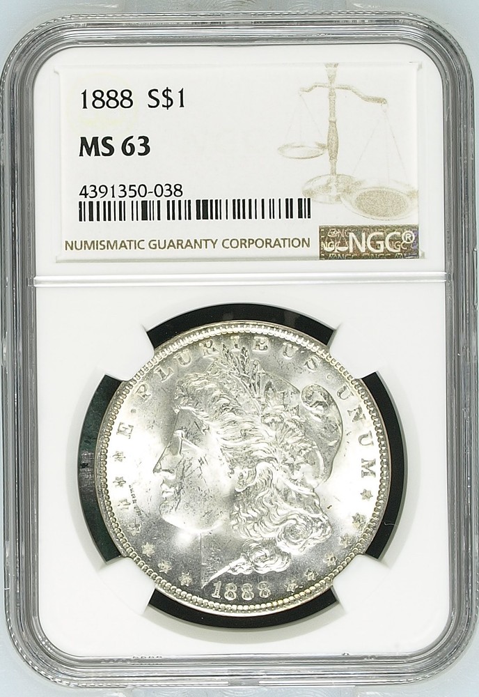 1888 Morgan Silver Dollar NGC MS-63