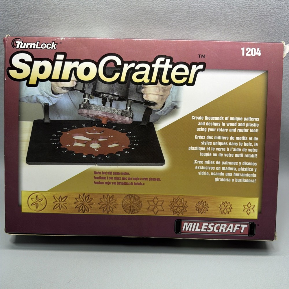 Milescraft SpiroCrafter TurnLock 1204 Create Patterns Stencils Wood Plastic