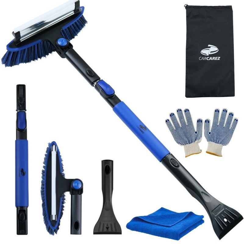 5-in-1 Snow Brush with Squeegee and Ice Scraper for Car Windshield and SUV