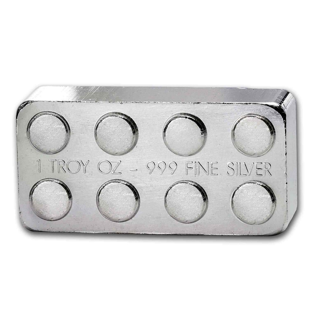 1 oz Silver Building Block Bars (2x4)