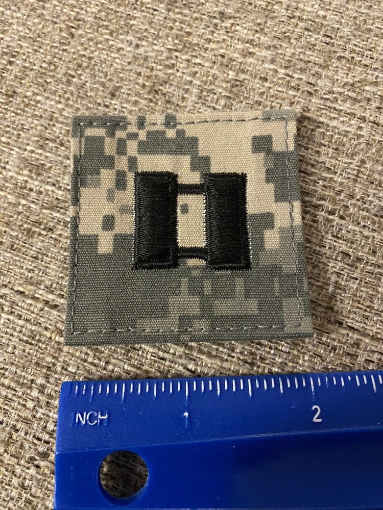 US Army Captain CPT O-3 Rank ACU Hook / Loop Pattern Military Patch INV6501