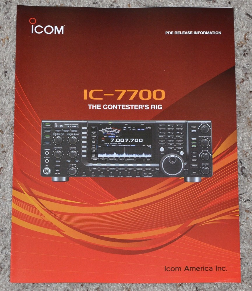 BROCHURE: ICOM IC-7700 HF TRANSCEIVER