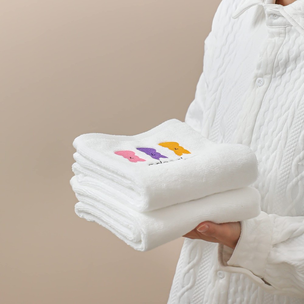 NEWLIGHTURE Easter Hand Towels 100% Cotton Embroidered Small, Easter.egg