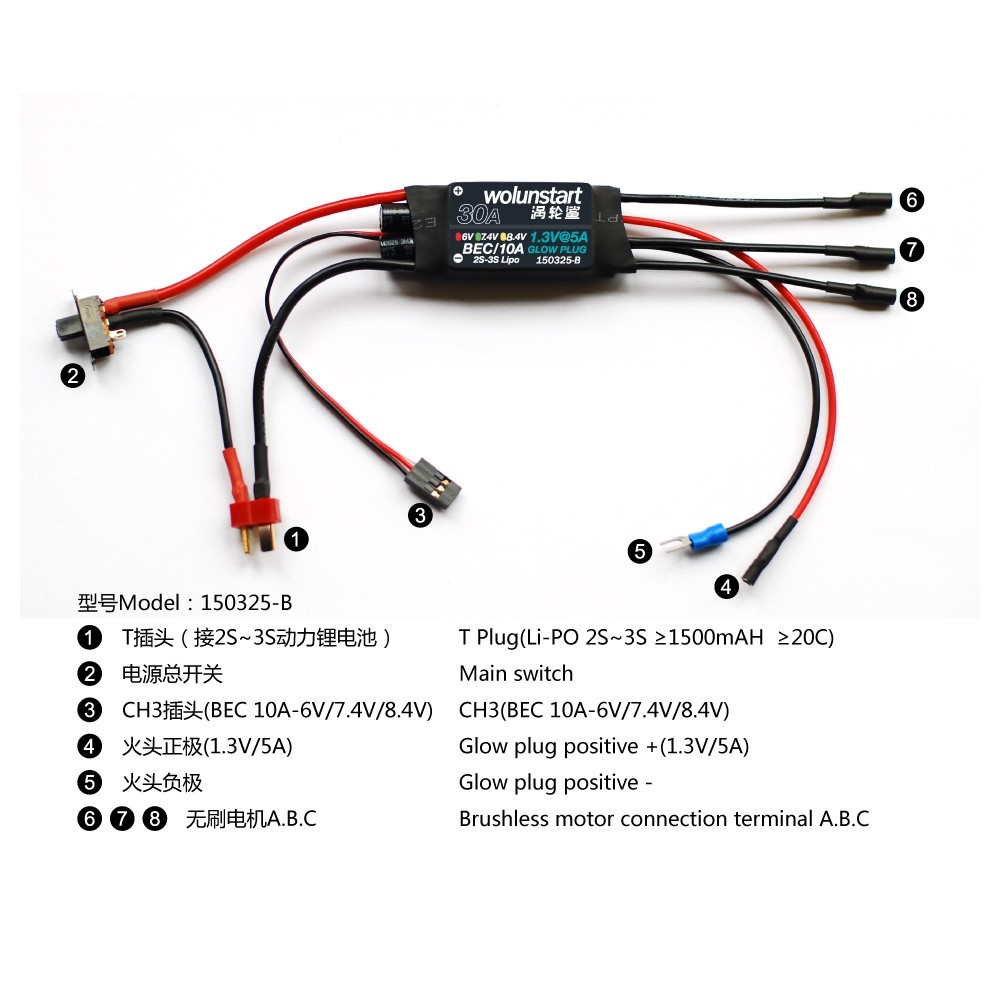 Wireless Brushless E-Start Kit - Fits Losi 3.4 Replacement