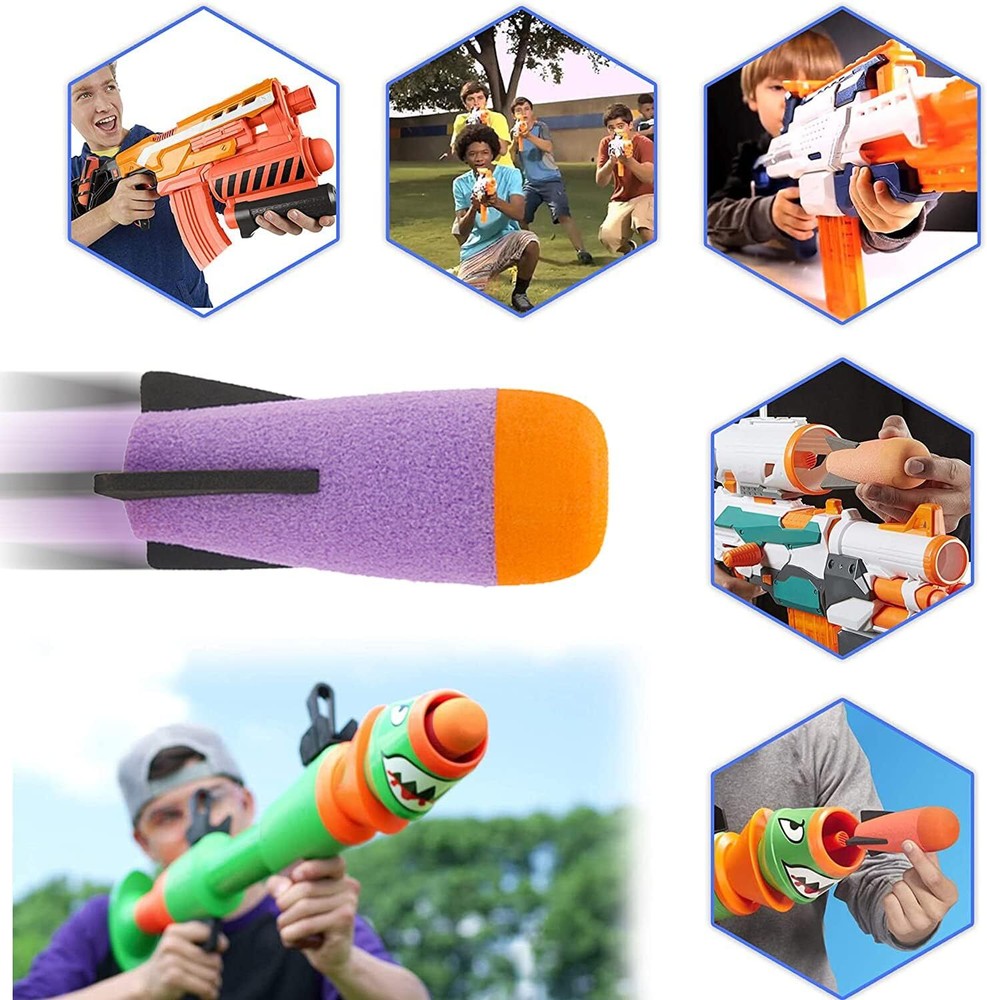 EKIND 8-Pack Mega Missile Refill Compatible for Nerf N-Strike Elite Series