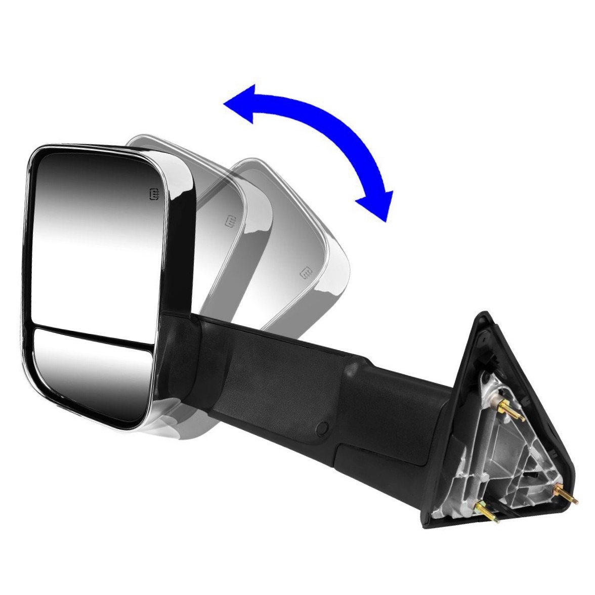 Tow Mirrors For 09-23 Ram 1500 10-18 2500 3500 Power Heated w/Temperature Sensor