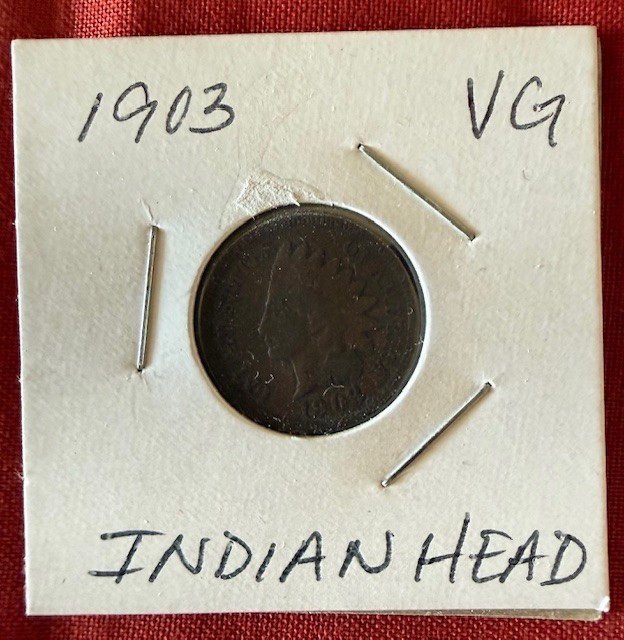 1903 INDIAN HEAD CENTS - circulated