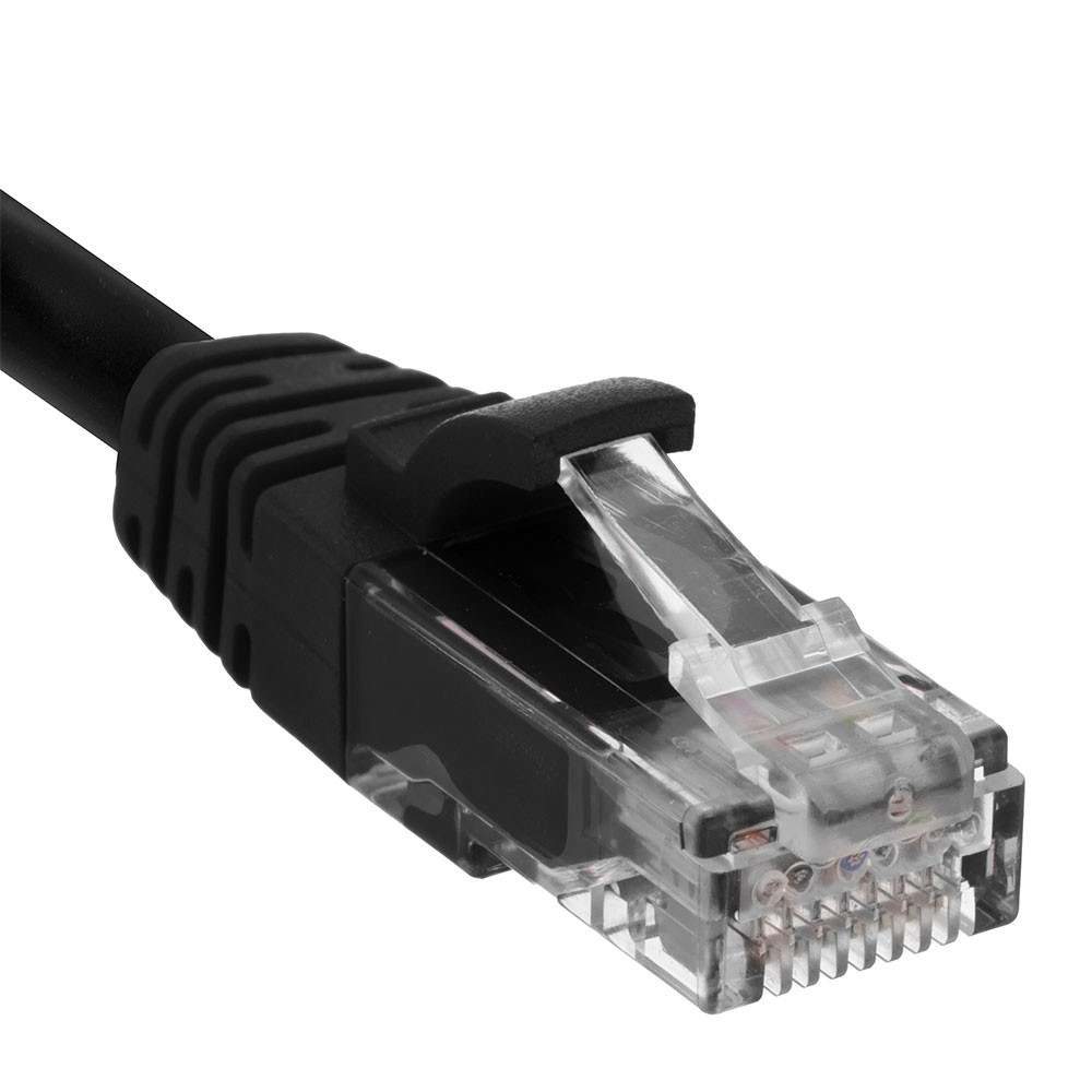 Ethernet Patch Cable CAT6A, UTP, 24AWG, 0.5 Ft, 10 pack, Black