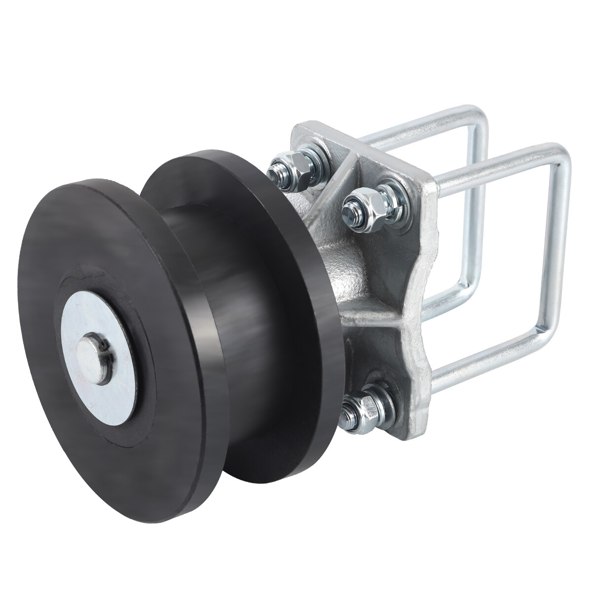 4" Square Post x 2" Square Gate Frame Premium Nylon Cantilever Roller Assembly