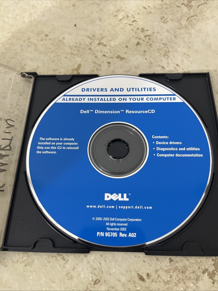 NEW Dell Drivers And Utilities-Dell Dimension ResourceCD