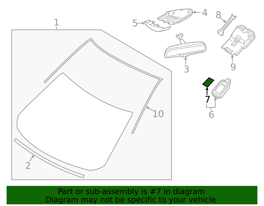Genuine Mazda Rain Sensor Insulator TK80-66-5G2