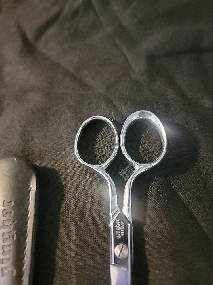 Gingher G-4 ~ 4" Embroidery Scissors W. Leather Sheath