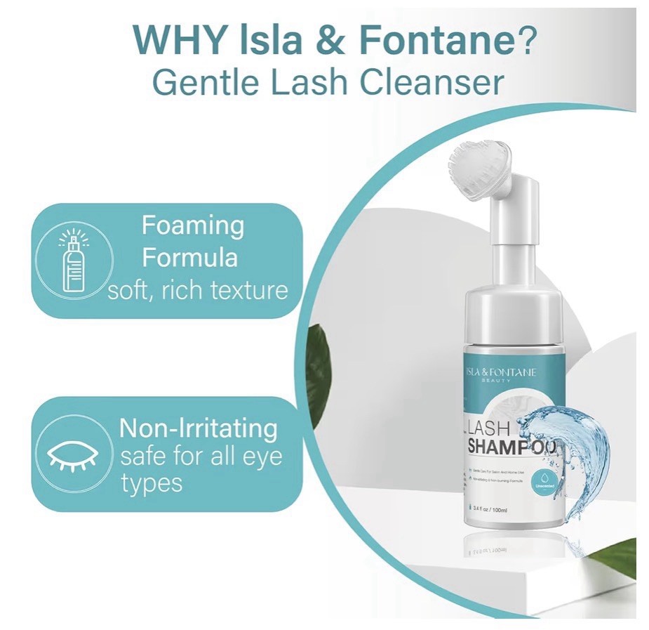ISLA & FONTANE Lash Shampoo Kit, Unscented