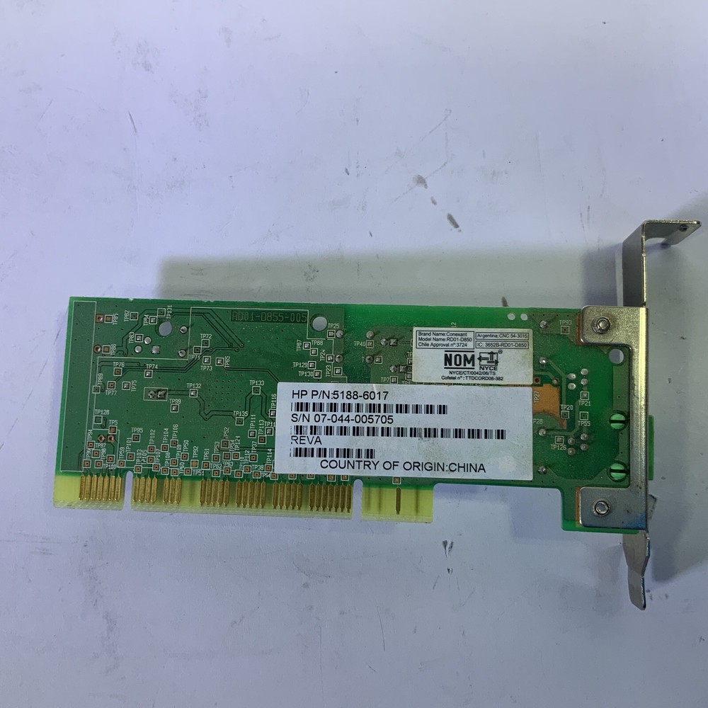Conexant Data/Fax Modem PCI Card RD01-D850 - JJ Q5B