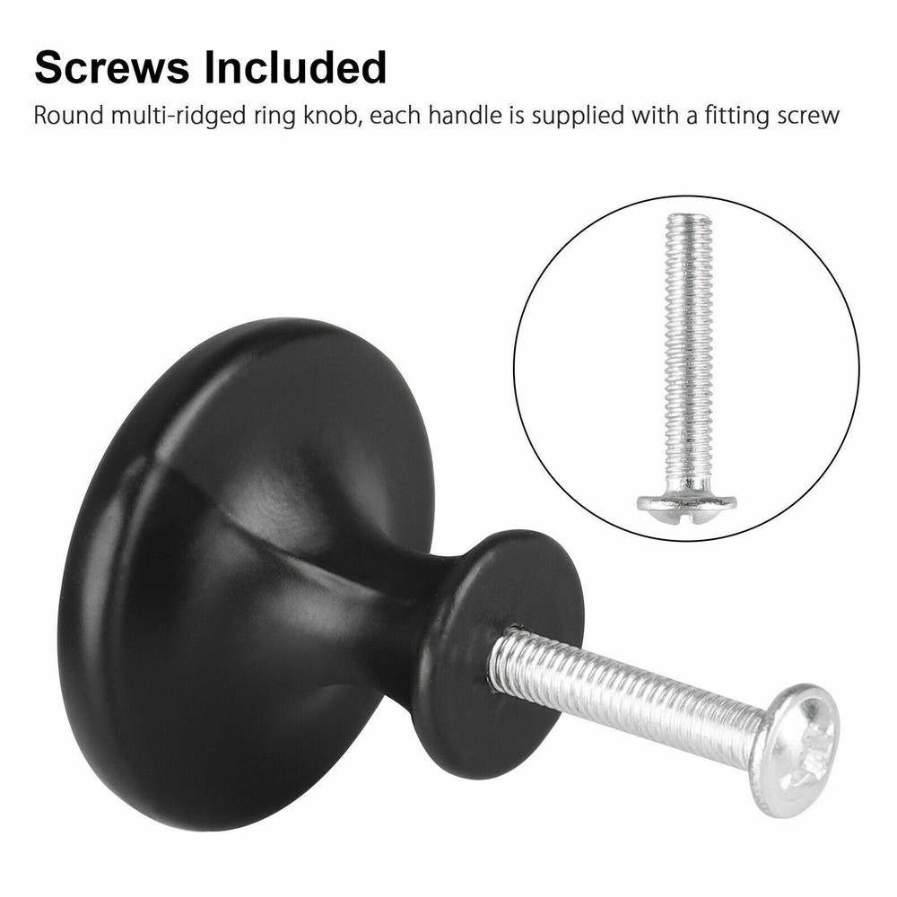 Door Knobs Cabinet Handles Hardware Kitchen Cupboard Drawer Pulls Handles Black