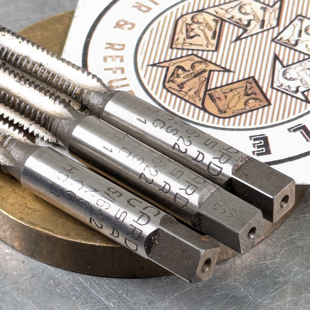 3 Taps 5/16-22 NS 4-Flute Sharp! Card USA HSS Machinist Toolmaker§059