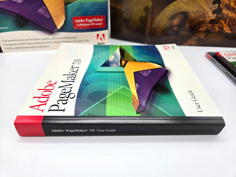 Adobe PageMaker 7.0 Upgrade Windows 2 Disc Set with Key Guide & Box