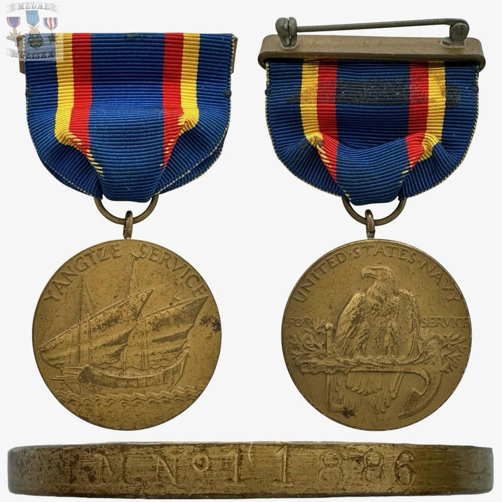 Nọ 11886 NAVY YANGTZE CAMPAIGN MEDAL NUMBERED 1930’S CHINA SERVICE