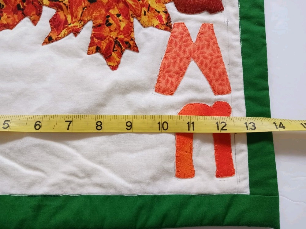 Charming Homemade Small Autumn Patchwork Quilt Wall Hanging