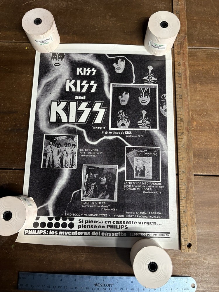 KISS SUPER RARE Spanish Promo Poster Repro