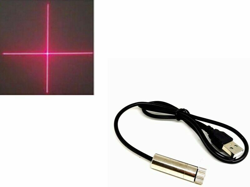 Adjustable 638nm 100mw Dot/Line/Cross Red Laser Module with USB Interface 1240