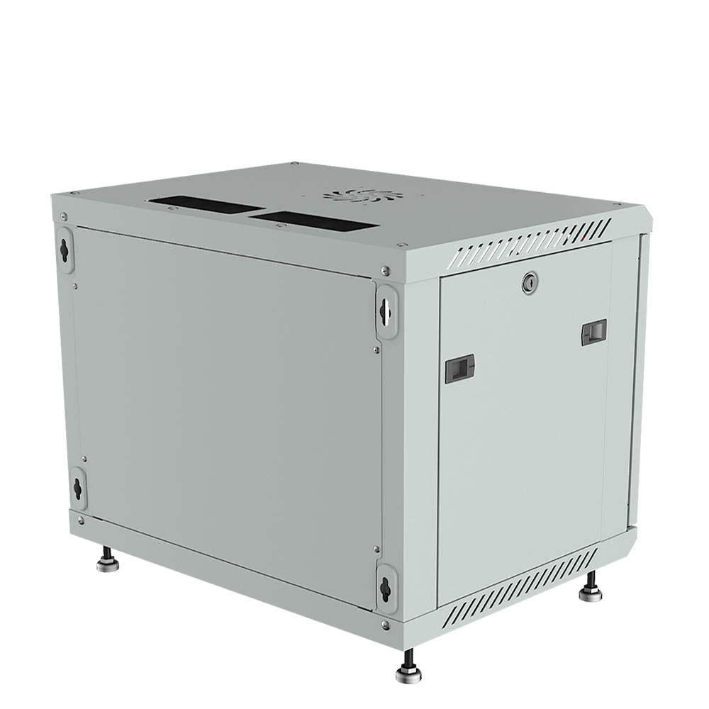 6U Wall Mount Server Rack Network Cabinet Data AV 24-inch Depth Locking GREY