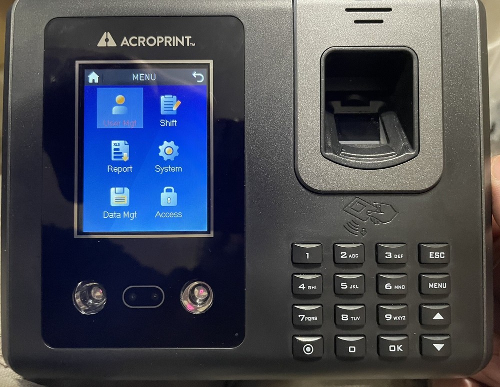Acroprint BioTouch Time Clock Biometric Proximity Time Recorder