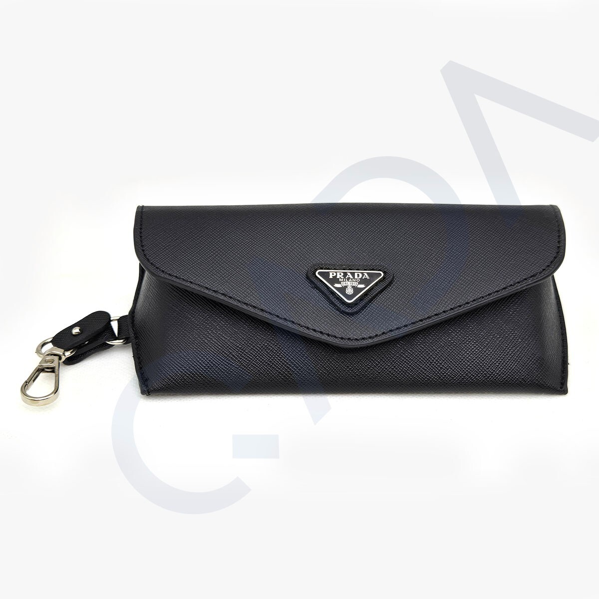 Prada Saffiano Soft Leather Case for Eyeglasses Sunglasses w/ Cloth & Box