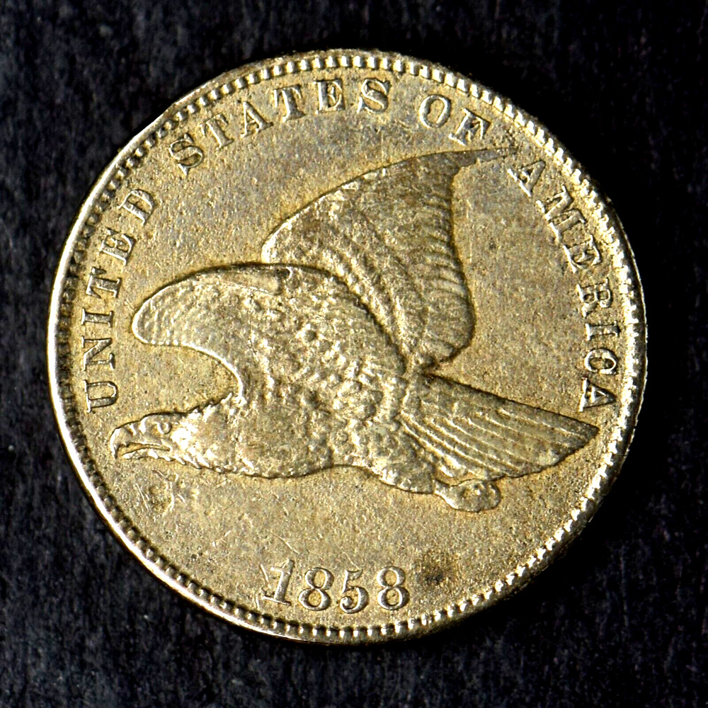 1858 "HIGH GRADE" Small Letters Flying Eagle Cent - COINGIANTS -