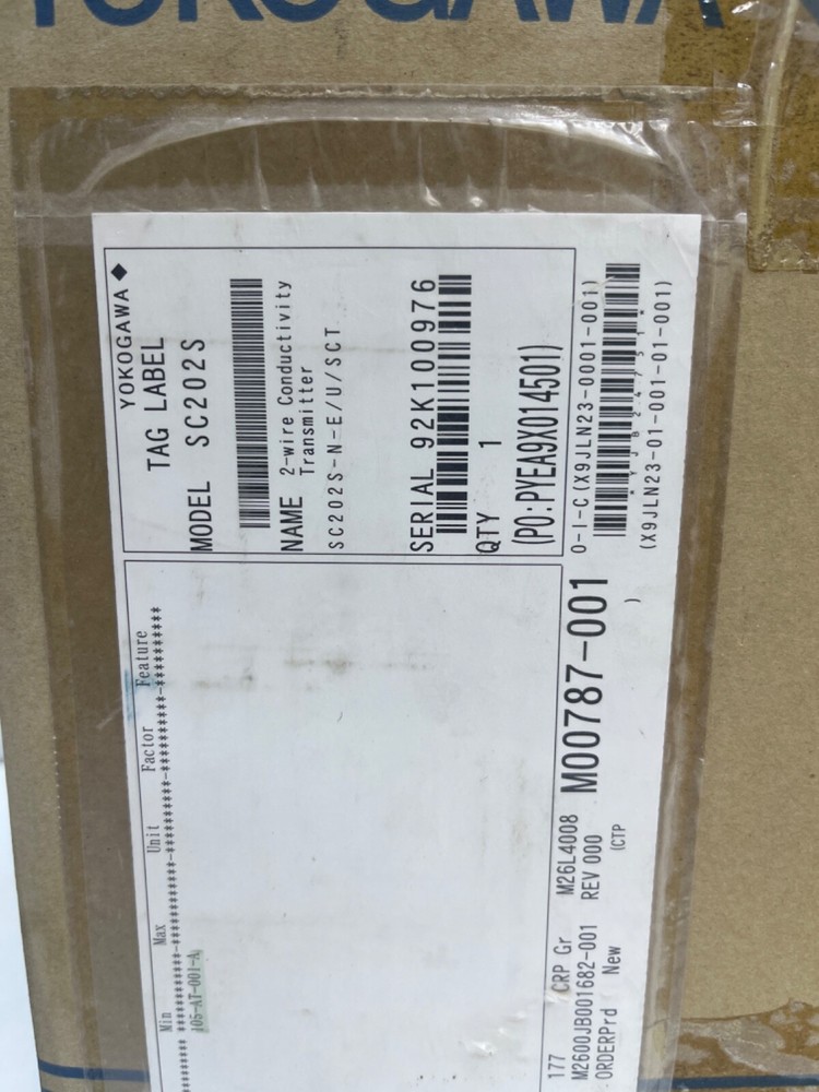 YOKOGAWA SC202S, SC202S-N-E/U/SCT/ , Conductivity Transmitter/Analyzer