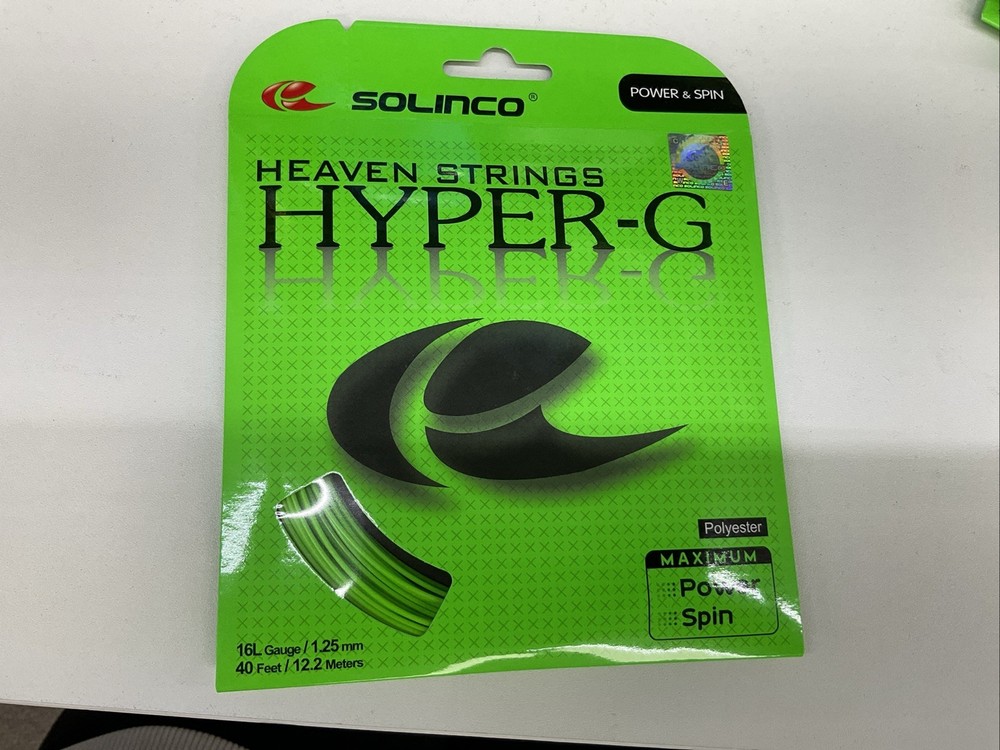 3 Pack Solinco Hyper-G 16Lg/1.25mm Polyester Green