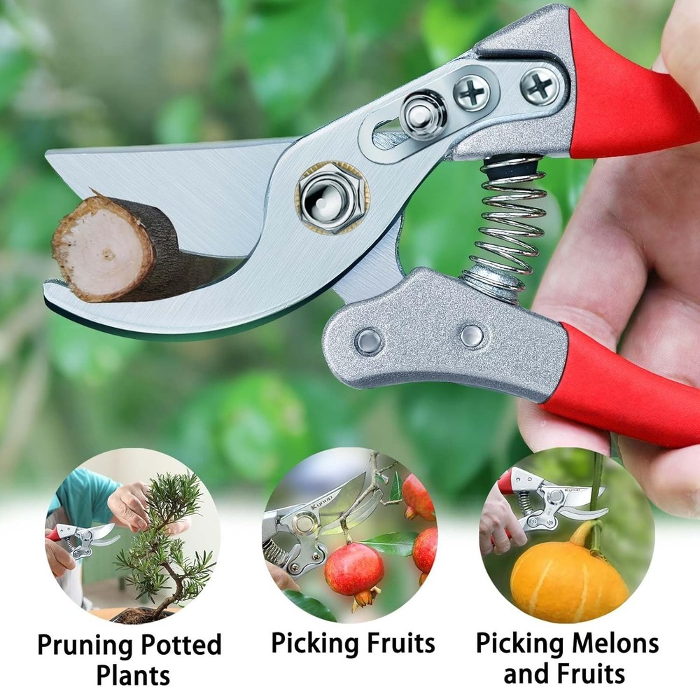 Kynup Pruning Shears Heavy Duty Garden Scissors Red