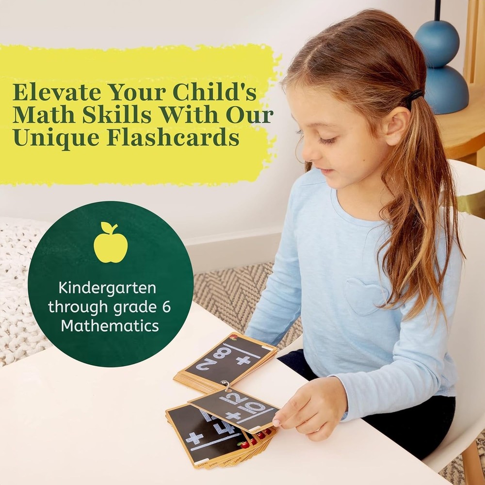 Comprehensive 208 Math Flash Cards for 1st-4th Grade | Color-Coded & Organized