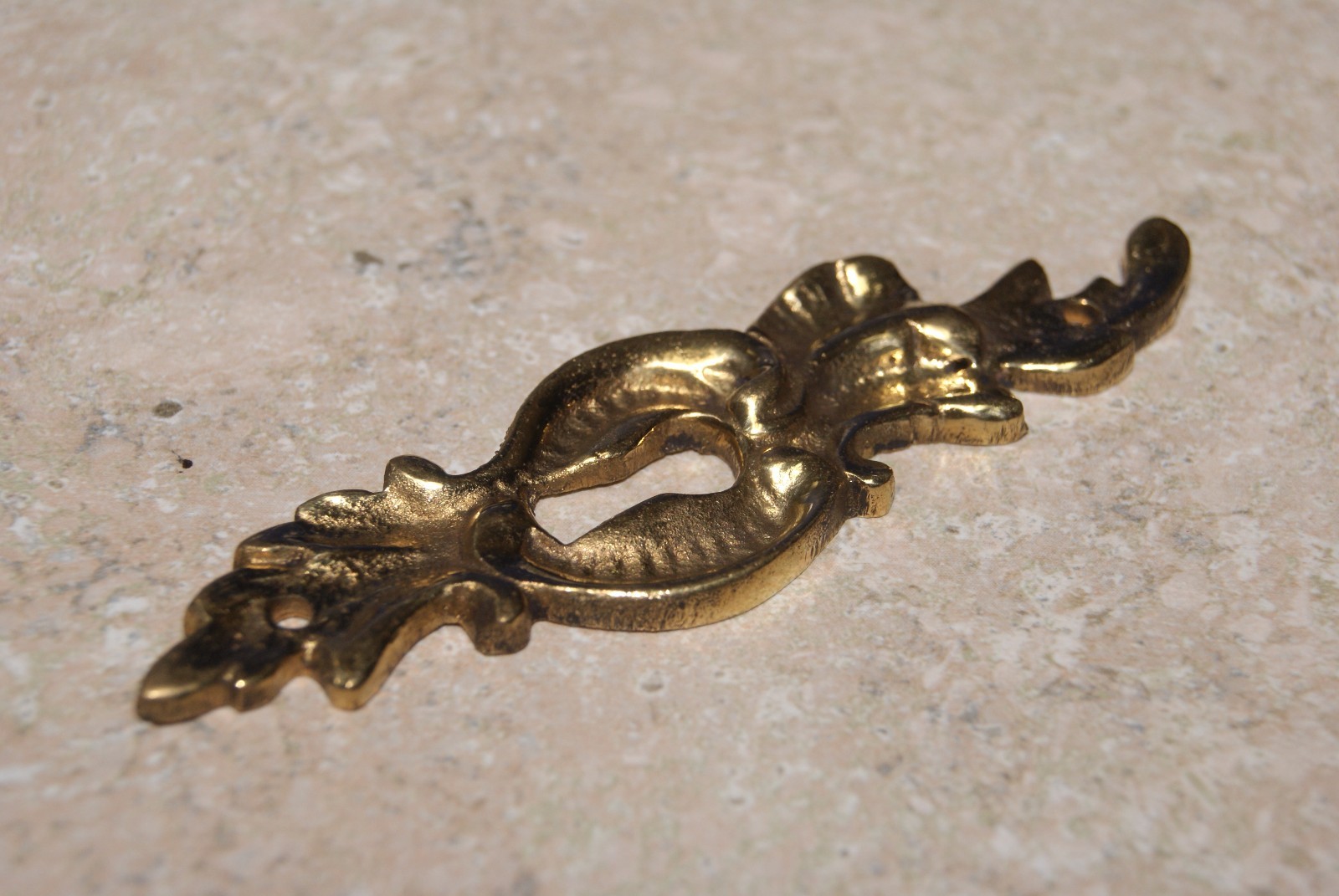 ESCUTCHEON 3 1/4 INCHES LONG NEW CLOCK PARTS #2