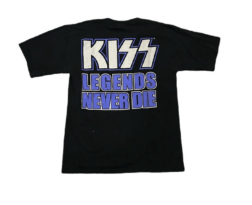 Vintage 2000 Legends Never Die Kiss Concert Tour Men’s Tee Shirt Size Large