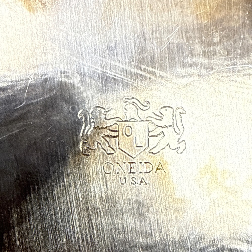 Vintage Oneida Silver Plate Ornate Rectangular Serving Tray Victorian Butler