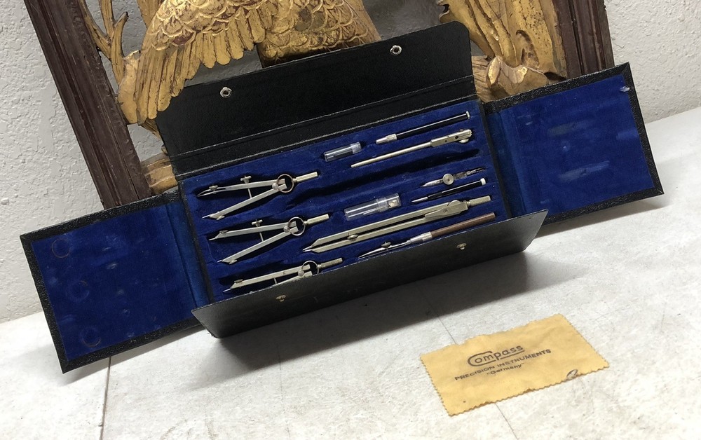Vtfg Compass #807 Drafting Engineering Drawing Tool Set US Government Incomplete