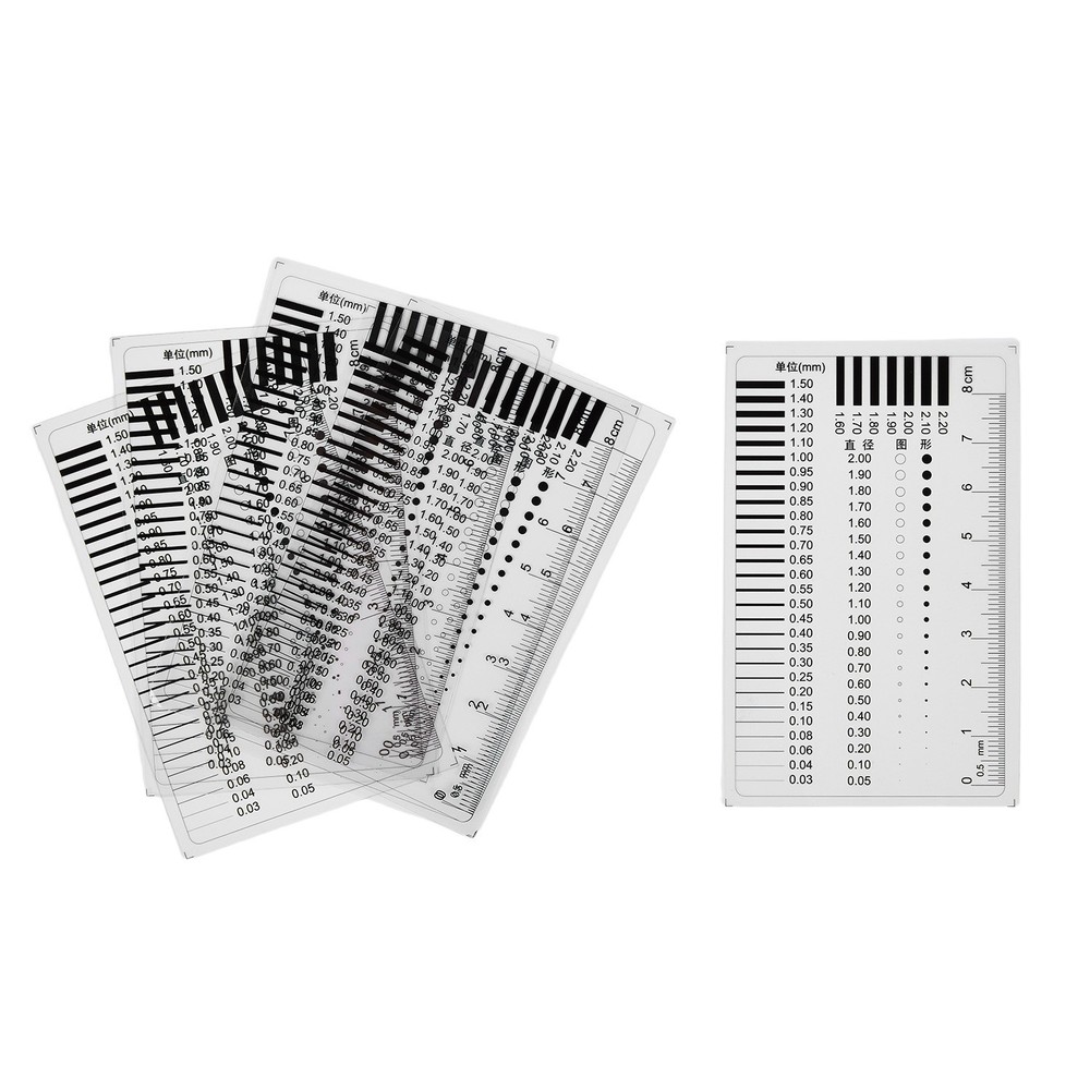 10PCS High-Precision Transparent Crack Width Ruler